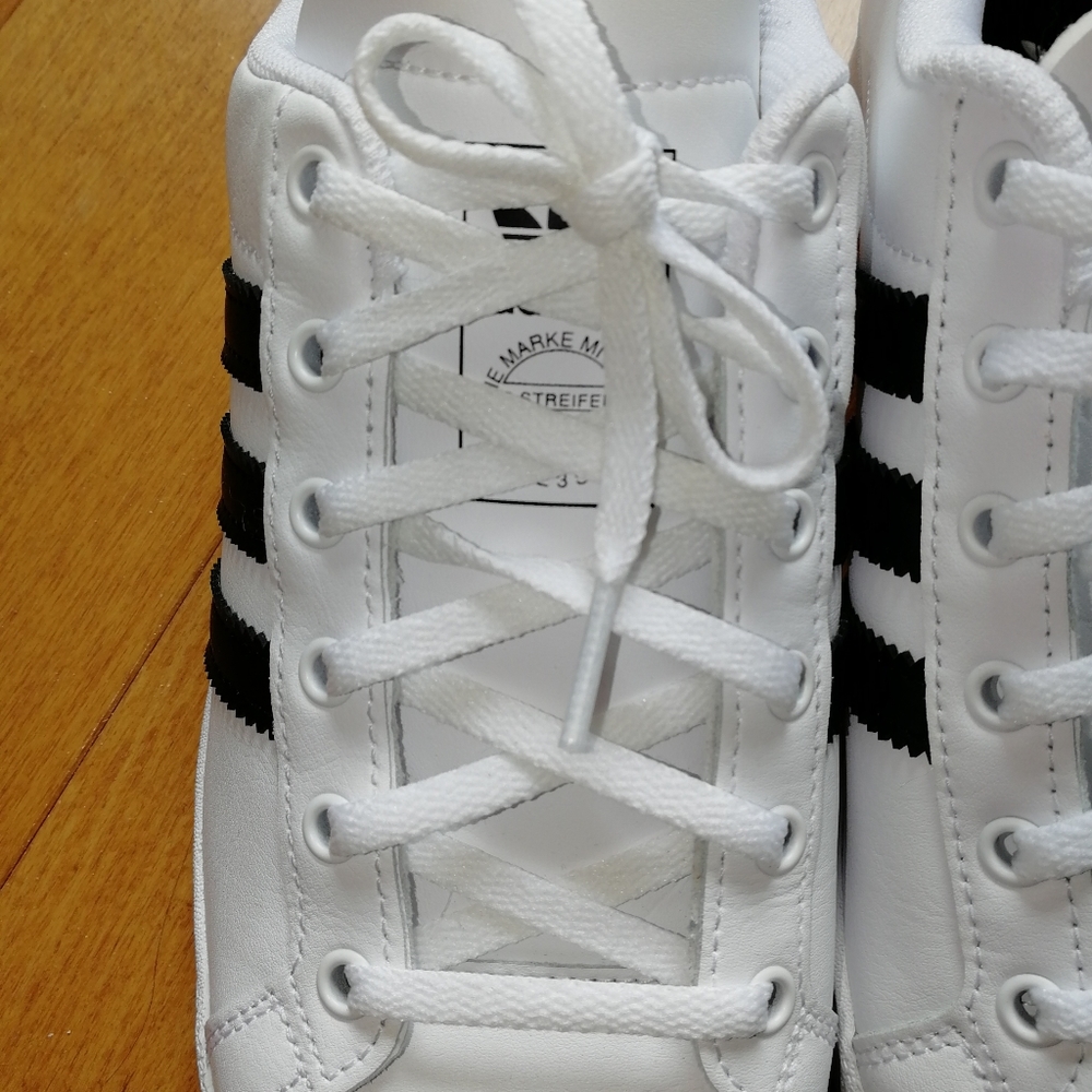 ADIDAS Coast Star J Walking Shoes White Sneakers Sportswear Leather EE9698 - Picture 9 of 14